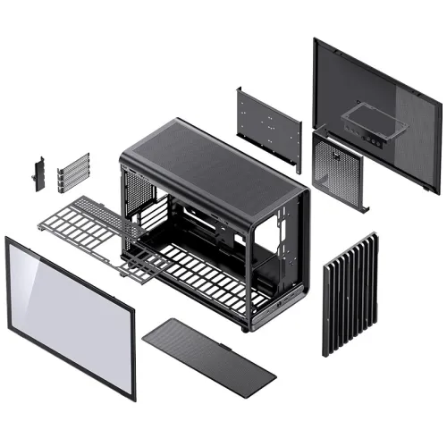 Case PC JONSBO D33 Black – Mini Tower M-ATX| VGA 435m| AIO 360mm